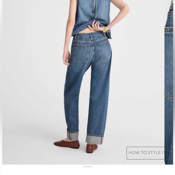 NWT Madewell Pieced Barrel leg jeans. Size 25 - Picture 3 of 8